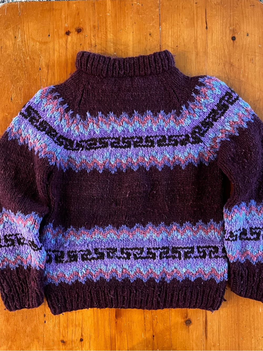 Vintage 90s Ecuador Chunky Knit Wool Sweater from Mountain Folk Ltd. - Picture 3 of 6